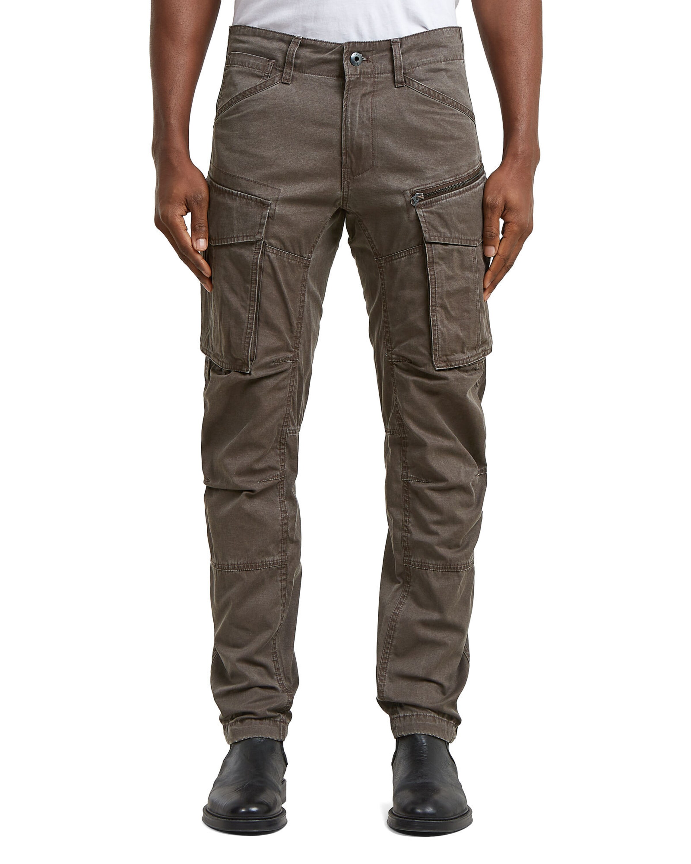Effilé Pantalon cargo G-STAR en marron : devant