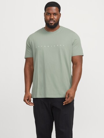 Maglietta 'JJEStar' di Jack & Jones Plus in verde: frontale
