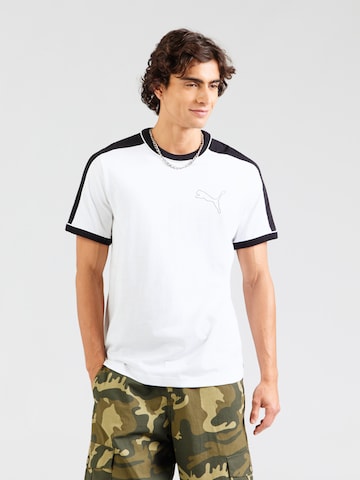 PUMA Μπλουζάκι 'T7 Love of The Cat Ringer' σε λευκό: μπροστά