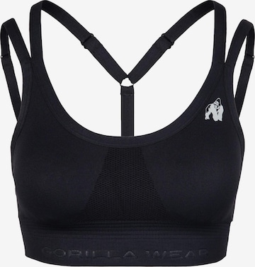 Bustino Reggiseno sportivo 'Whitney' di Gorilla Wear in nero: frontale