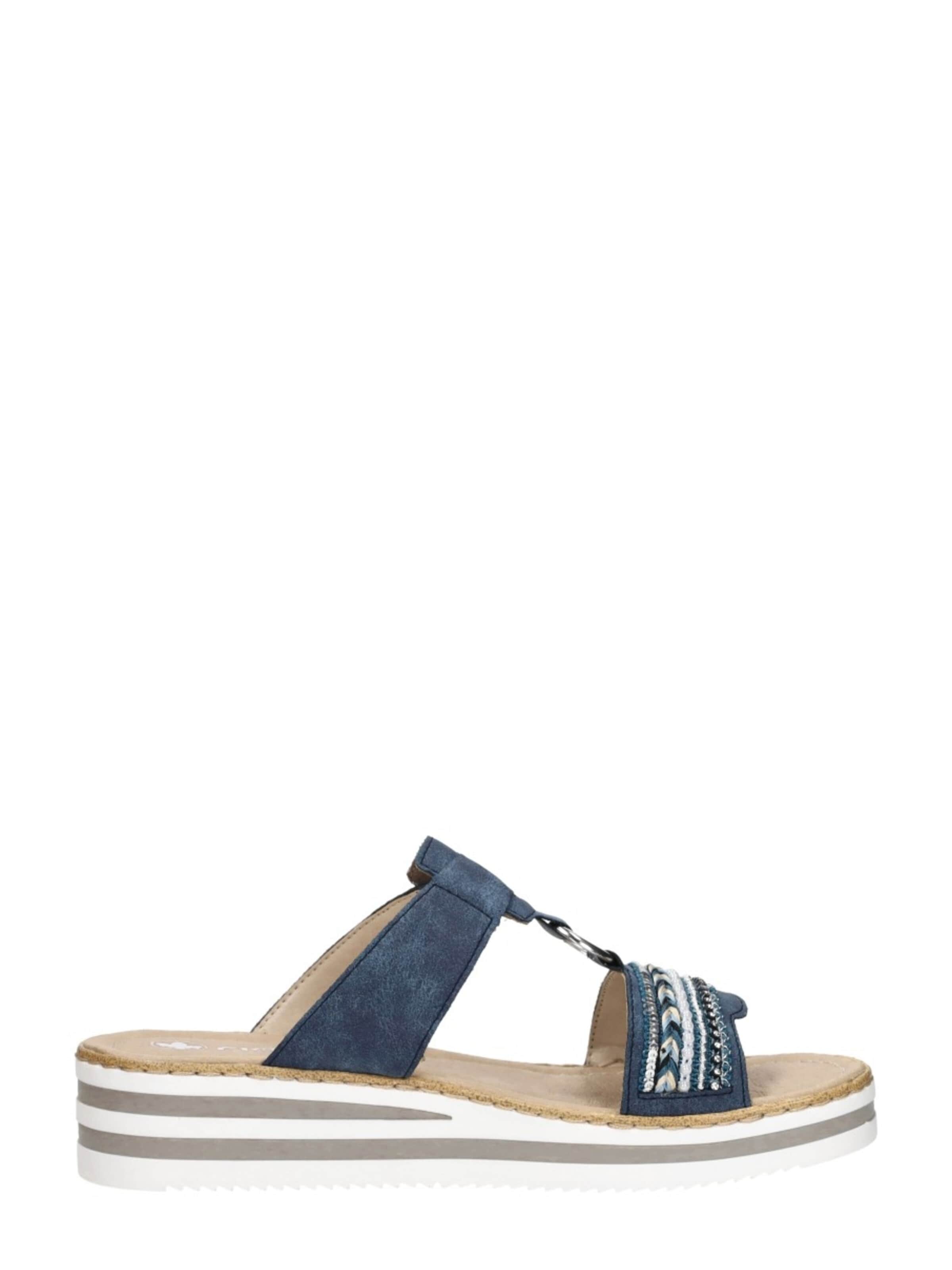Rieker Muiltjes 'Open Teen' in Blauw