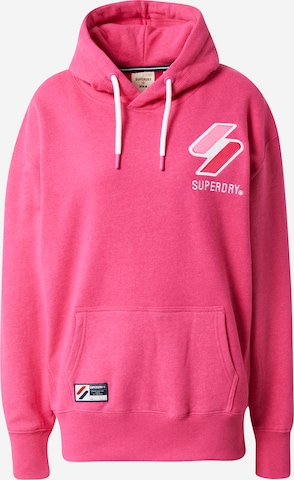 Sweat-shirt Superdry en rose : devant