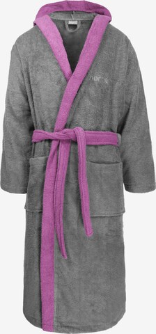 normani Long Bathrobe in Grey: front