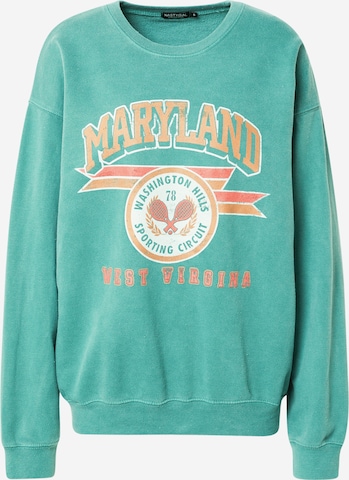 Nasty Gal Sweatshirt 'Maryland' in Green: front