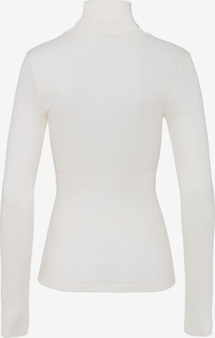 Hanro Shirt 'Woolen Silk' in Wit