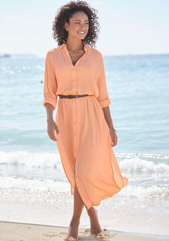 LASCANA Košeľové šaty - oranžová: predná strana