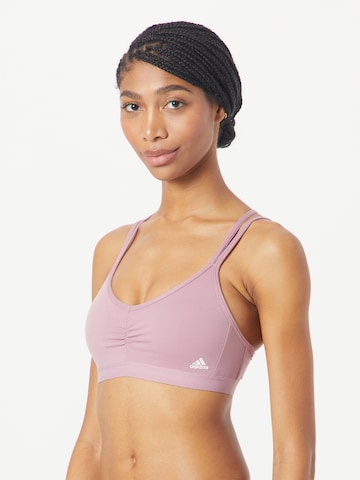 ADIDAS SPORTSWEAR Bralette Sports bra 'Essentials Light-Support' in Purple: front