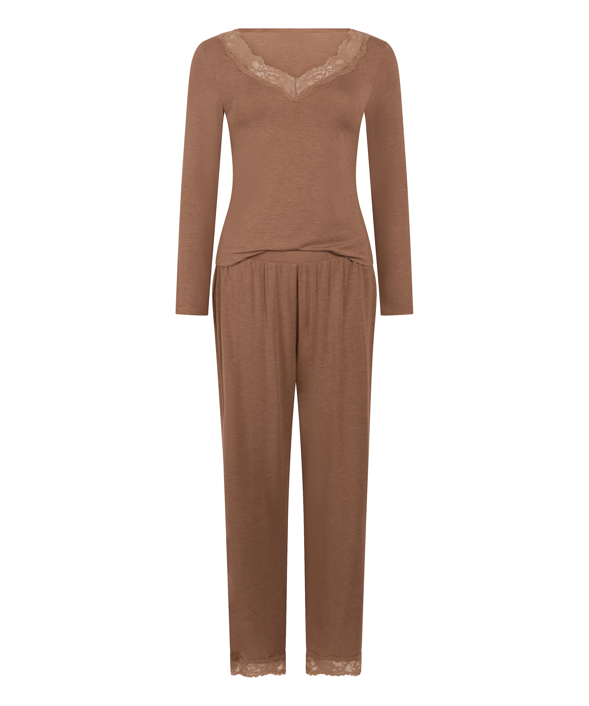 Hunkemöller Pyjama 'Nana' in Beige: Vorderseite