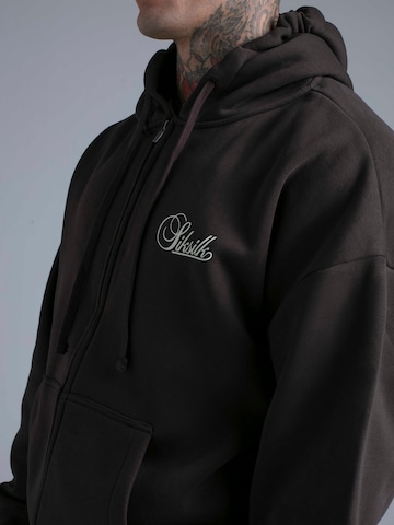 SikSilk Sweatvest 'Essentials Full Zip Hoodie' in Bruin
