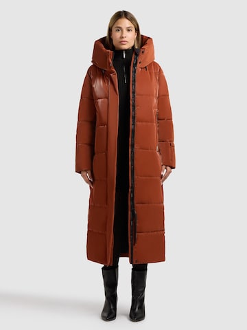 khujo Winter coat 'Soulani5 Shiny' in Brown
