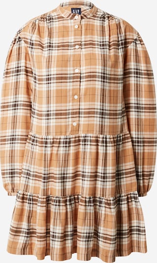 GAP Платье-рубашка в Желтовато-коричневый / Черный / Белый, Обзор товара