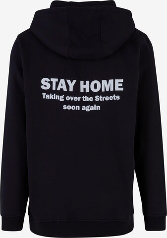 DEF Sweatshirt 'Stay Home' in Zwart