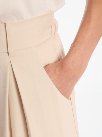 Ana Alcazar Regular Bandplooibroek 'Dorin' in Beige