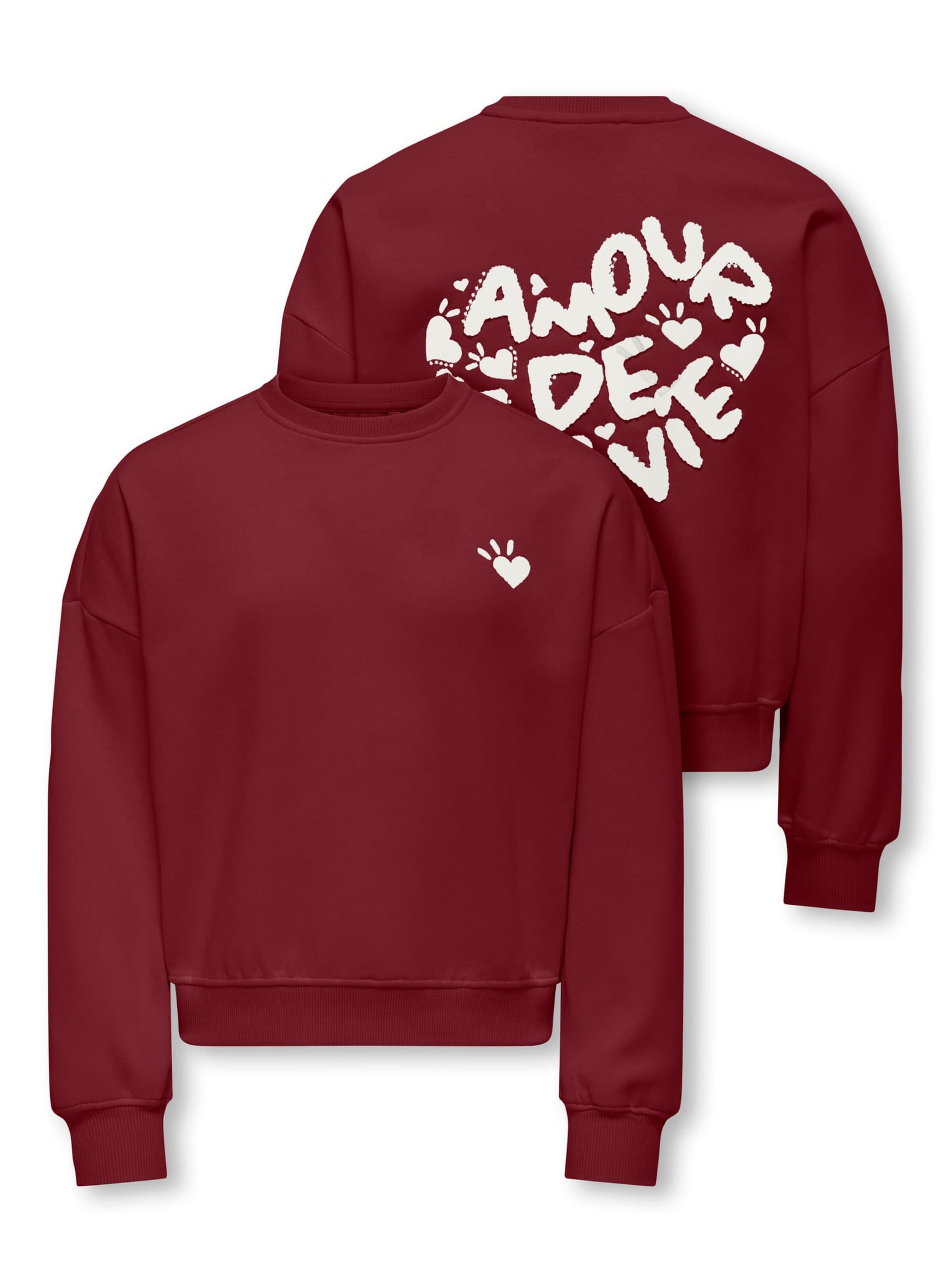 ONLY Sweatshirt 'Tammie' in Red