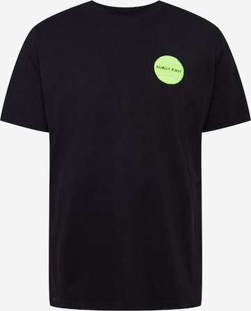 melns Family First T-Krekls: no priekšpuses