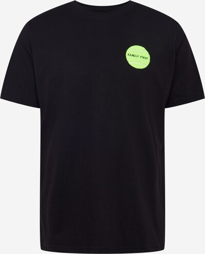 Family First T-Shirt in grün / limette / schwarz / weiß, Produktansicht