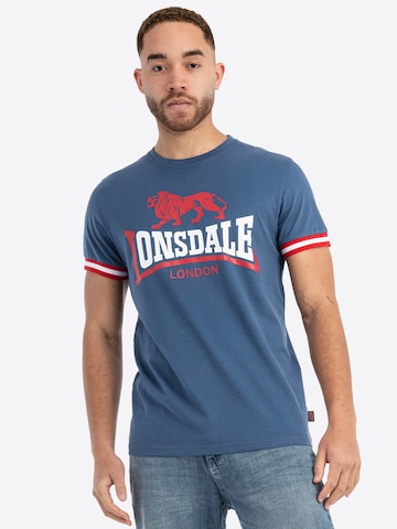 LONSDALE Majica 'Kergord' | modra barva: sprednja stran
