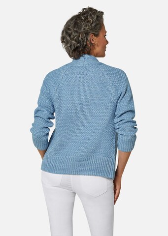Goldner Strickjacke in Blau