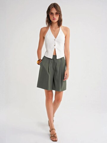 MixRay Loose fit Pleat-front trousers in Green