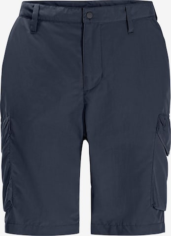 JACK WOLFSKIN Outdoor Pants 'Kalahari' in Blue: front