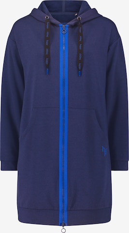 Betty Barclay Zip-Up Hoodie in Blue: front