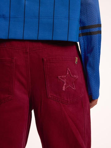 Looxs Revolution Barrel Jeans in Red