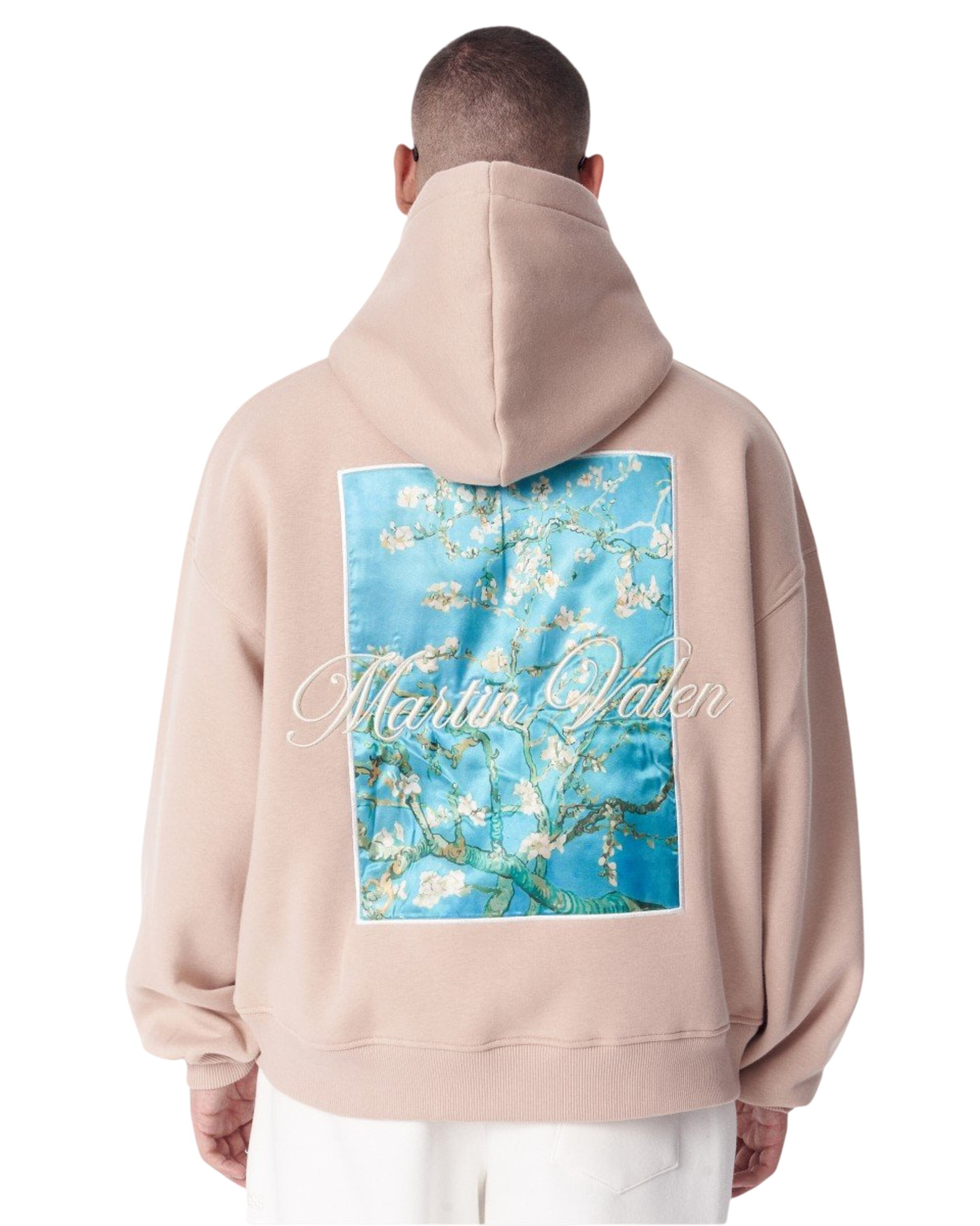 Sweat-shirt MARTIN VALEN en beige : devant