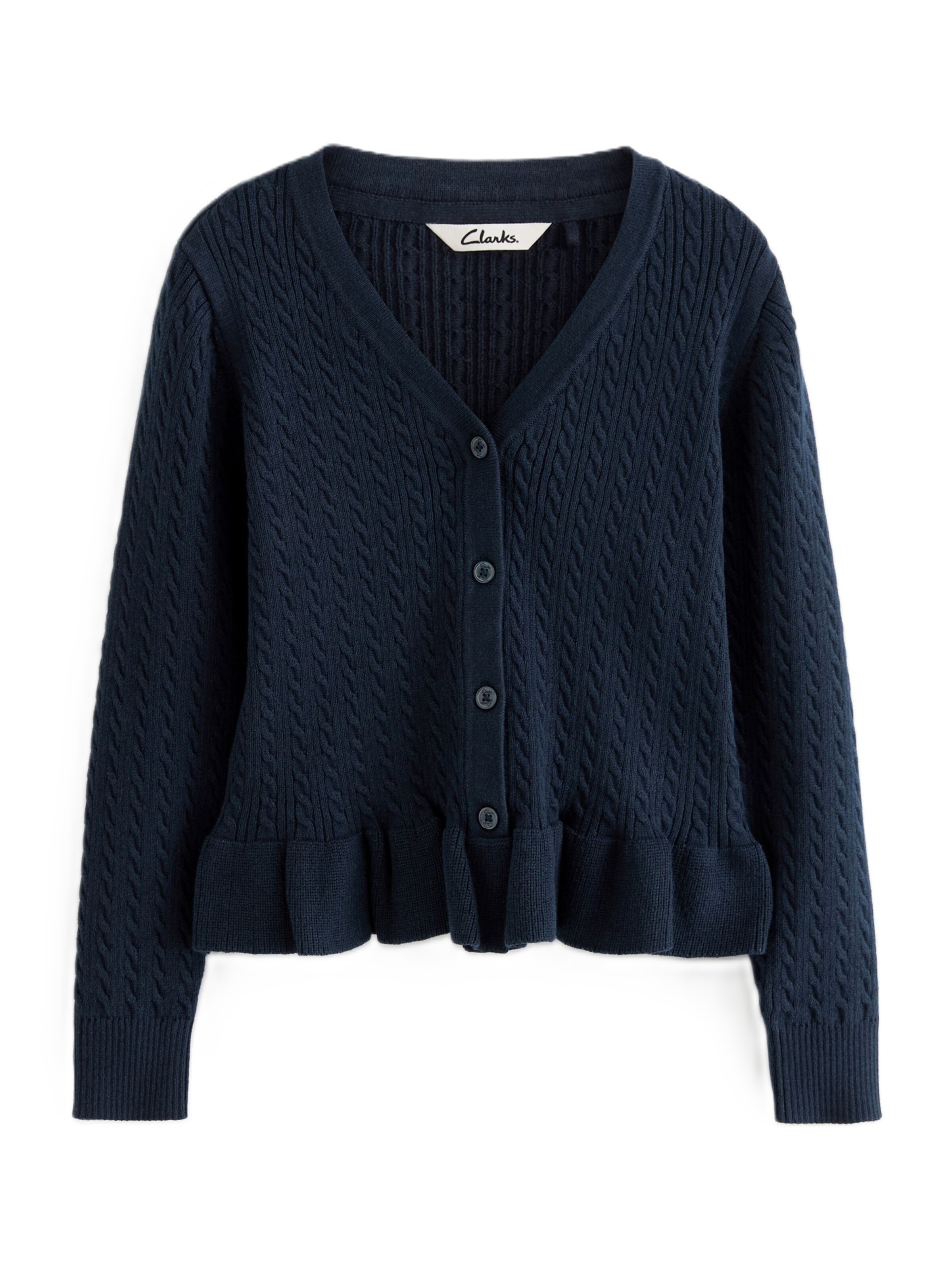 CLARKS Gebreid vest in Blauw: voorkant