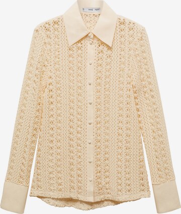 MANGO Blouse 'Bolton' in Beige: voorkant