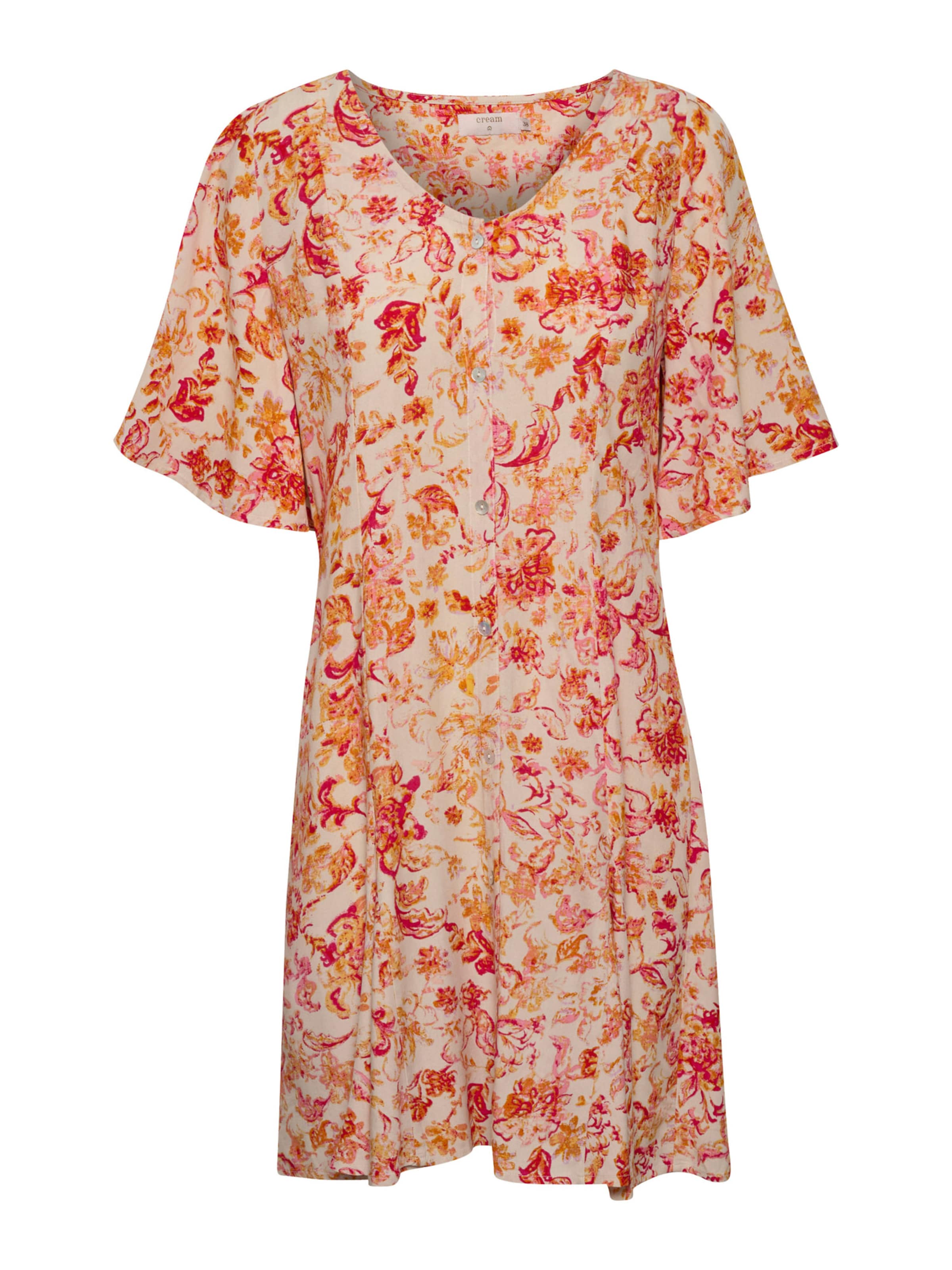 Cream Dress 'Tiah' in Pink: front