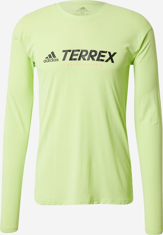 adidas Terrex Performance Shirt in Green: front