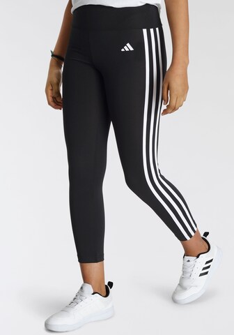 juoda ADIDAS SPORTSWEAR Siauras Sportinės kelnės 'Essentials'