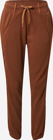 Effilé Pantalon Nike Sportswear en marron : devant