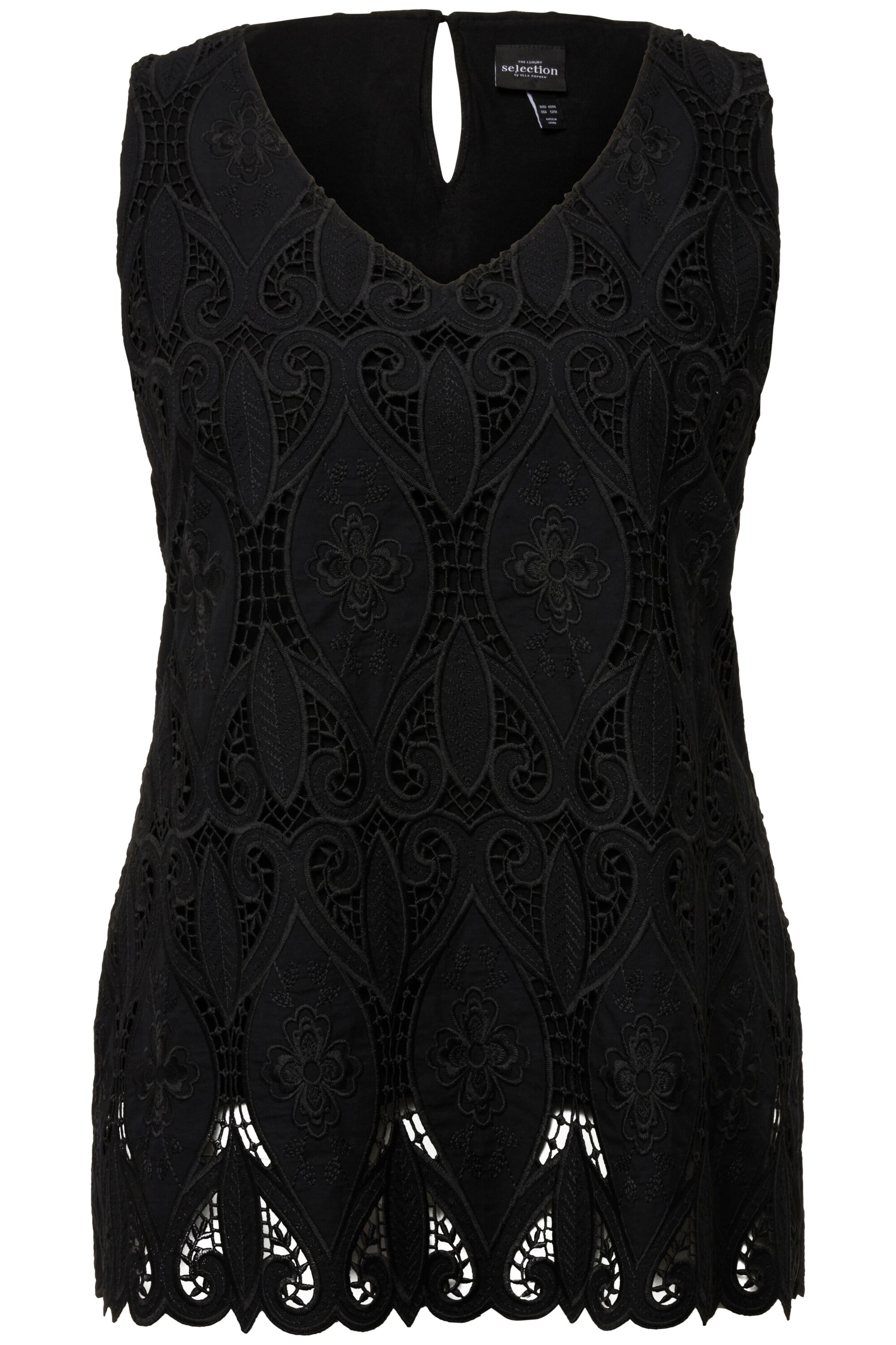 Ulla Popken Blouse in Zwart: voorkant