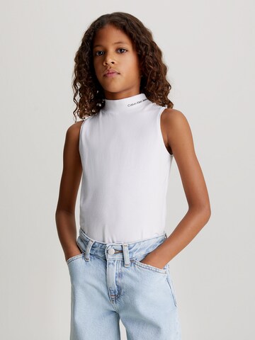 Calvin Klein Jeans Top in White: front