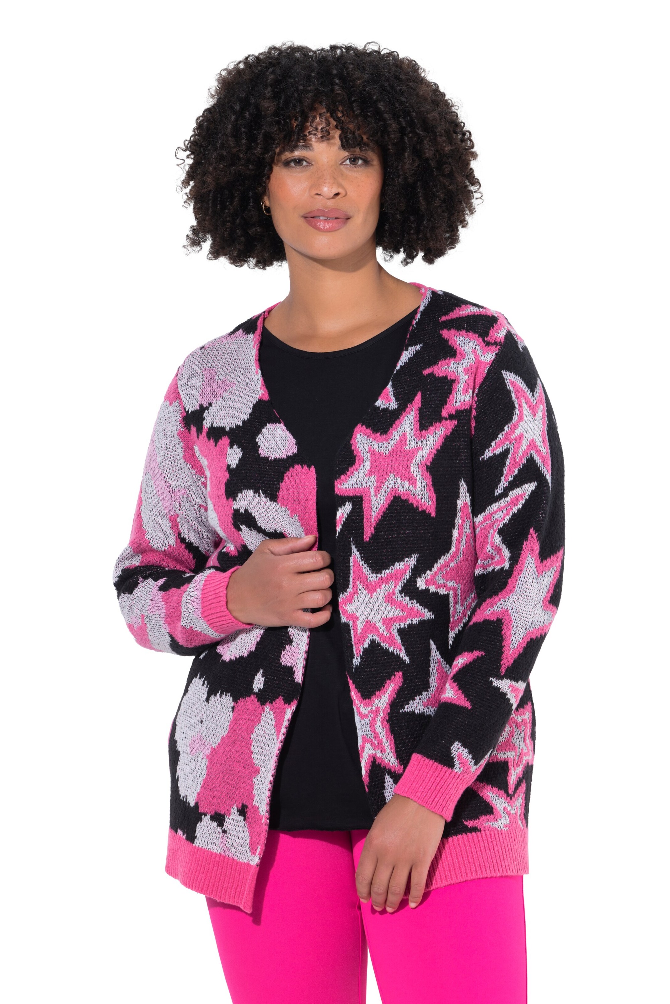 Angel of Style Gebreid vest in Roze: voorkant