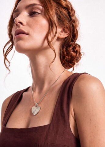 PURELEI - Colgante 'Shining Heart' en plata: frente