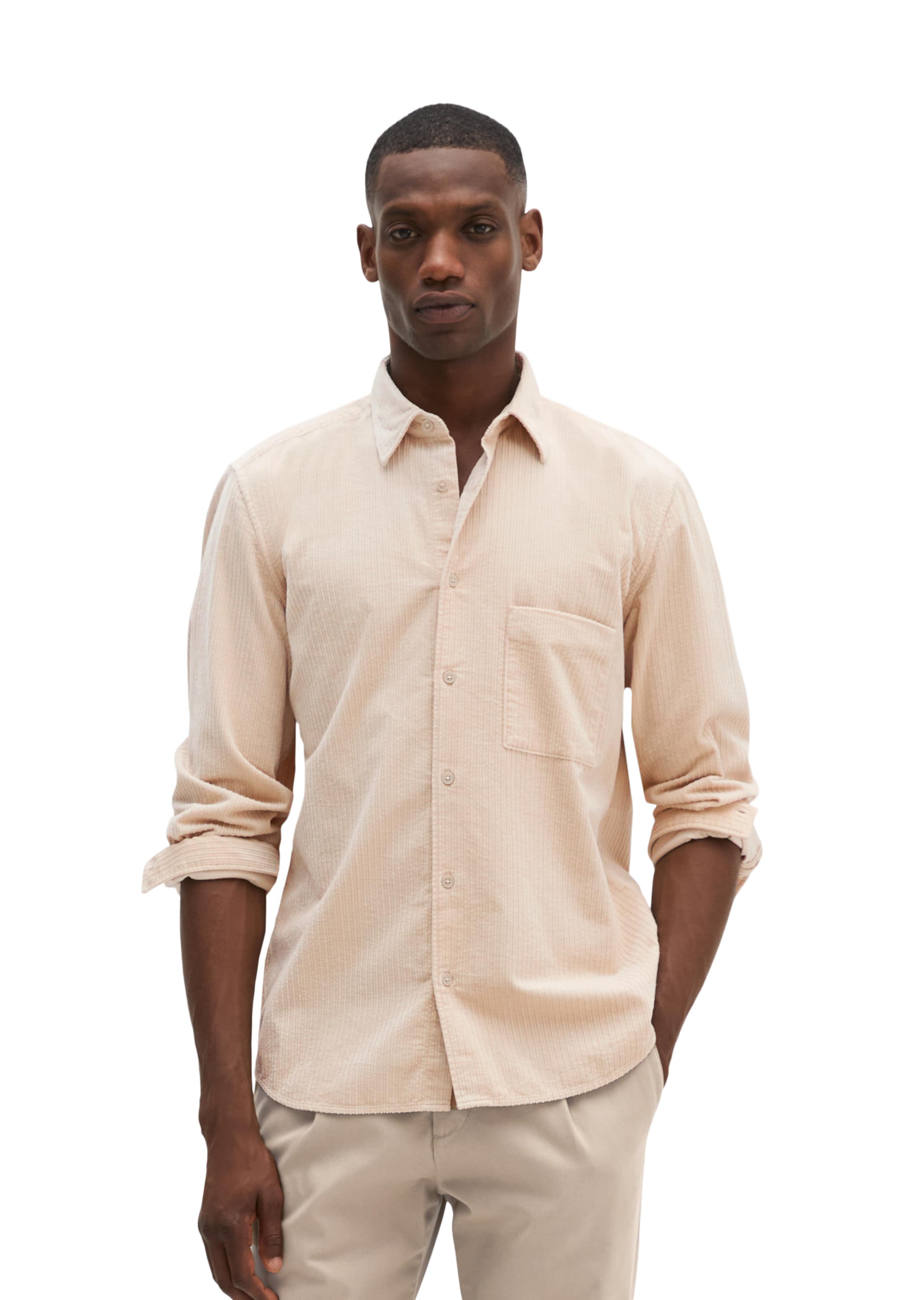 Marc O'Polo Regular Fit Hemd in Beige: Vorderseite
