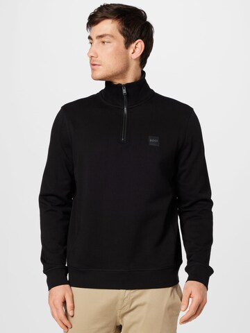 BOSS Sweatshirt 'Zetrust' in Schwarz: predná strana