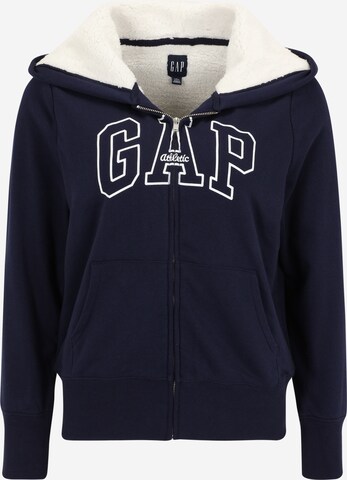 Gap Petite Sweatjacke in Blau: predná strana