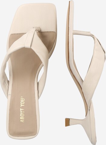 ABOUT YOU T-bar sandals 'Aimee' in Beige