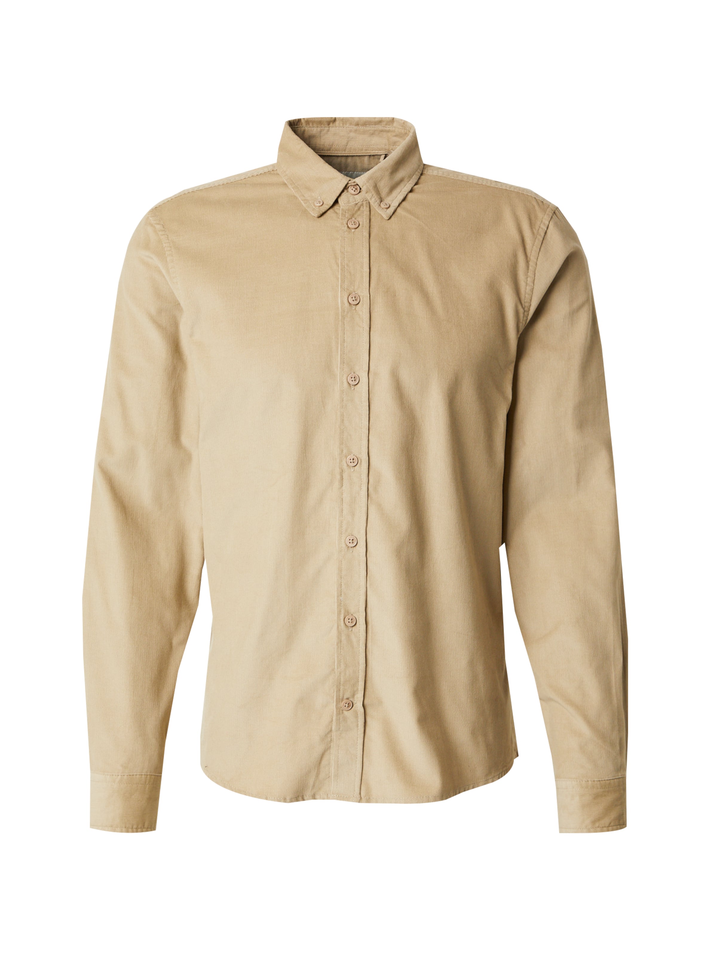 BLEND Regular Fit Hemd 'BHBEKIR' in Beige: Vorderseite