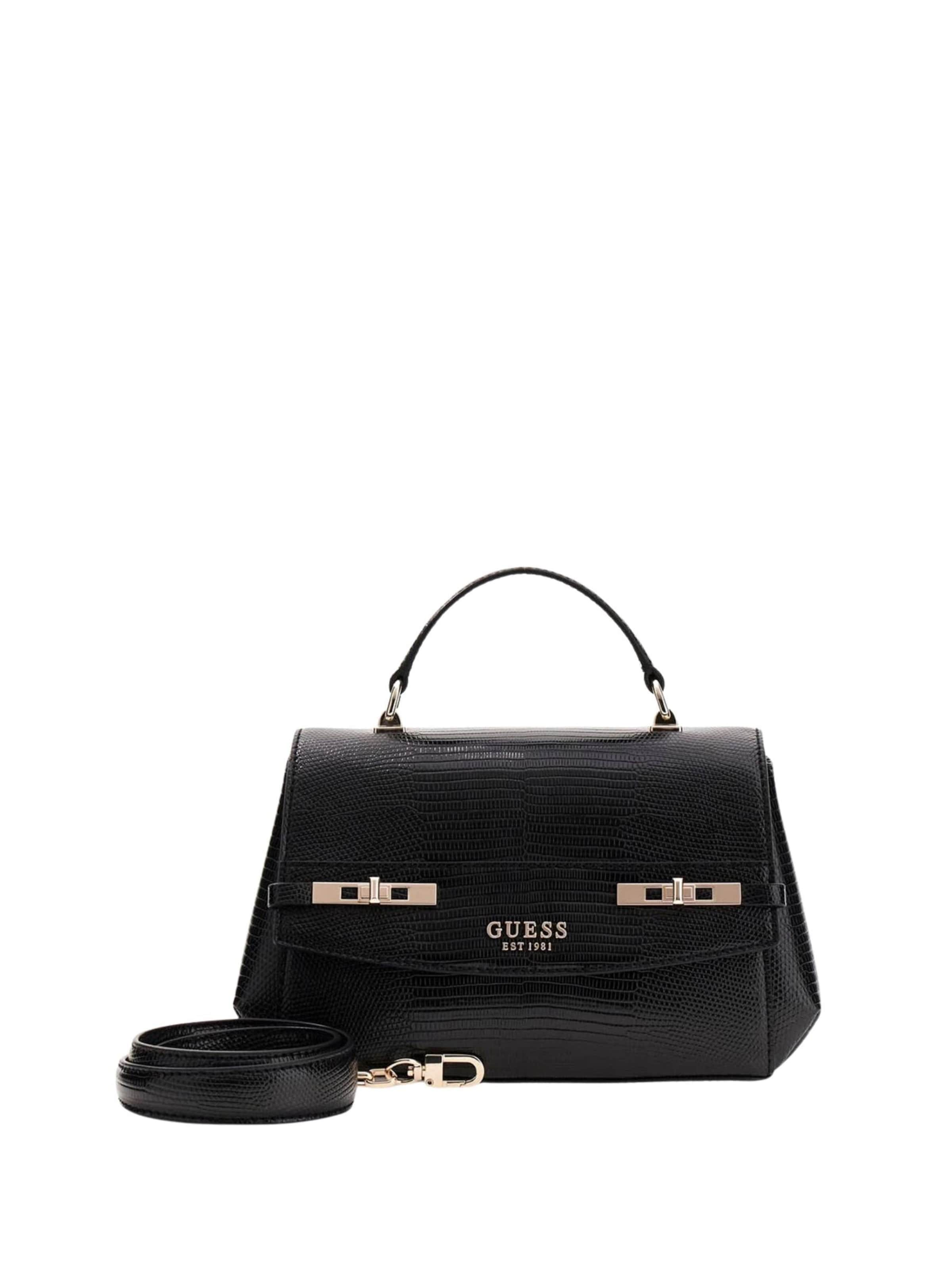 GUESS - Bolso de hombro en negro: frente