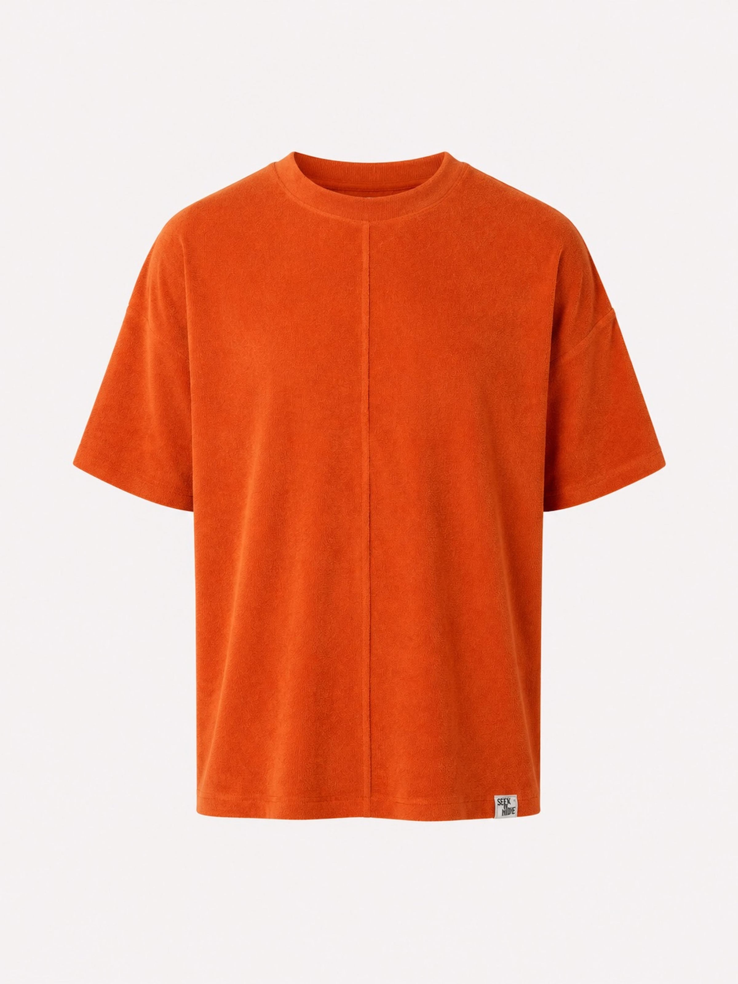 Seek 'n Hide Shirt 'Oversized Towel Tee' in Orange: front