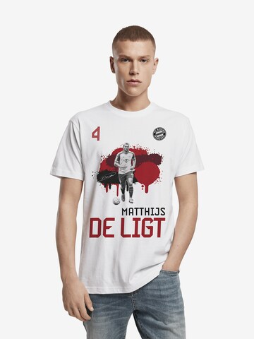 FC BAYERN MÜNCHEN T-Shirt 'Matthijs de Ligt' in Weiß: predná strana