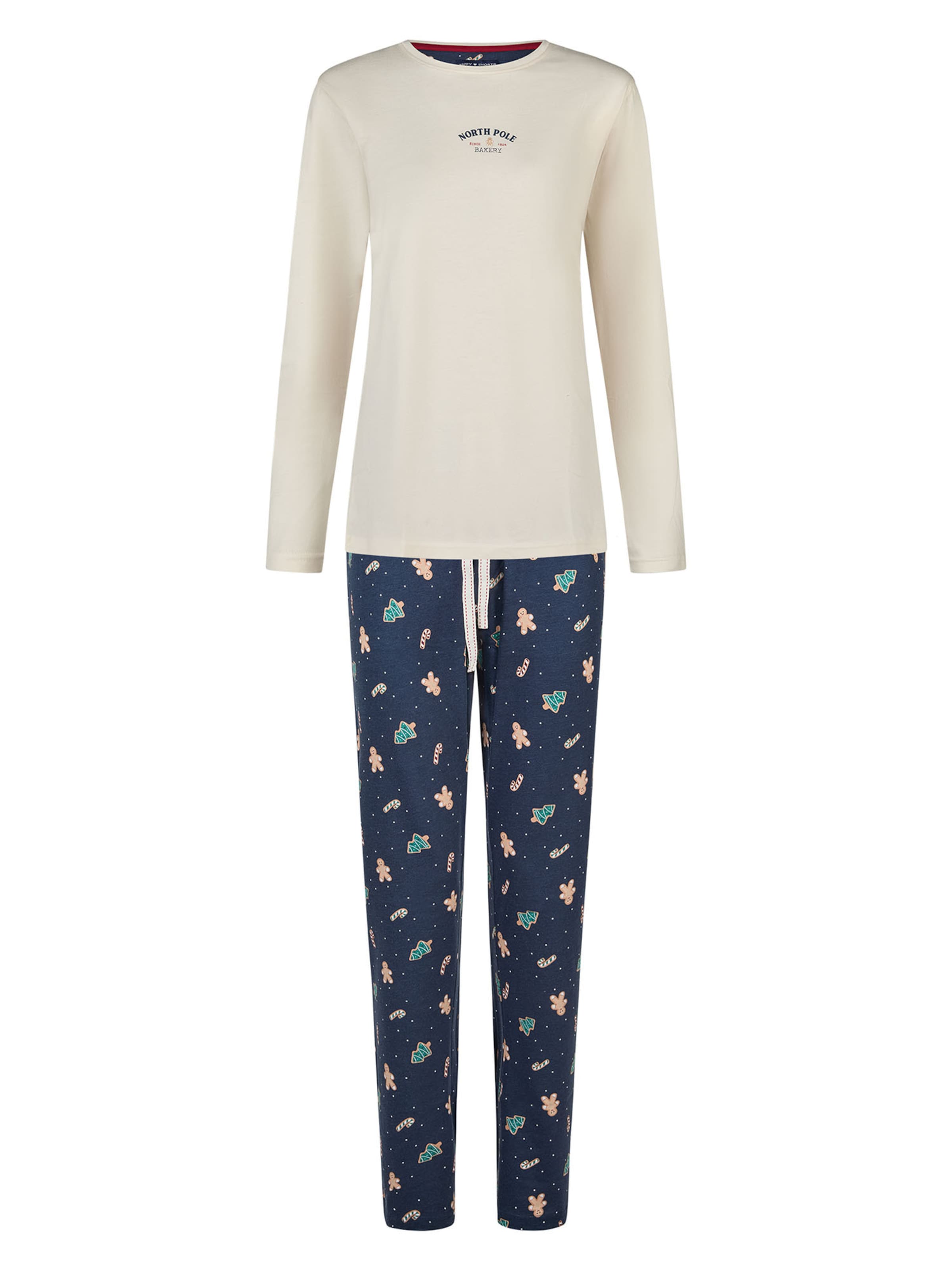 Pyjama ' Christmas ' Happy Shorts en bleu : devant