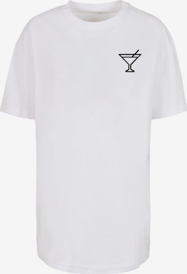Tricou supradimensional 'Summer - Cocktail' Merchcode pe negru / alb, Vizualizare produs