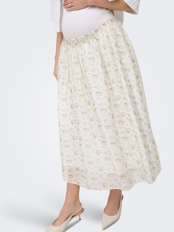 Only Maternity Nederdel 'OLManna' i hvid: forside
