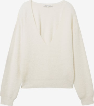 TOM TAILOR Sweater in White: front