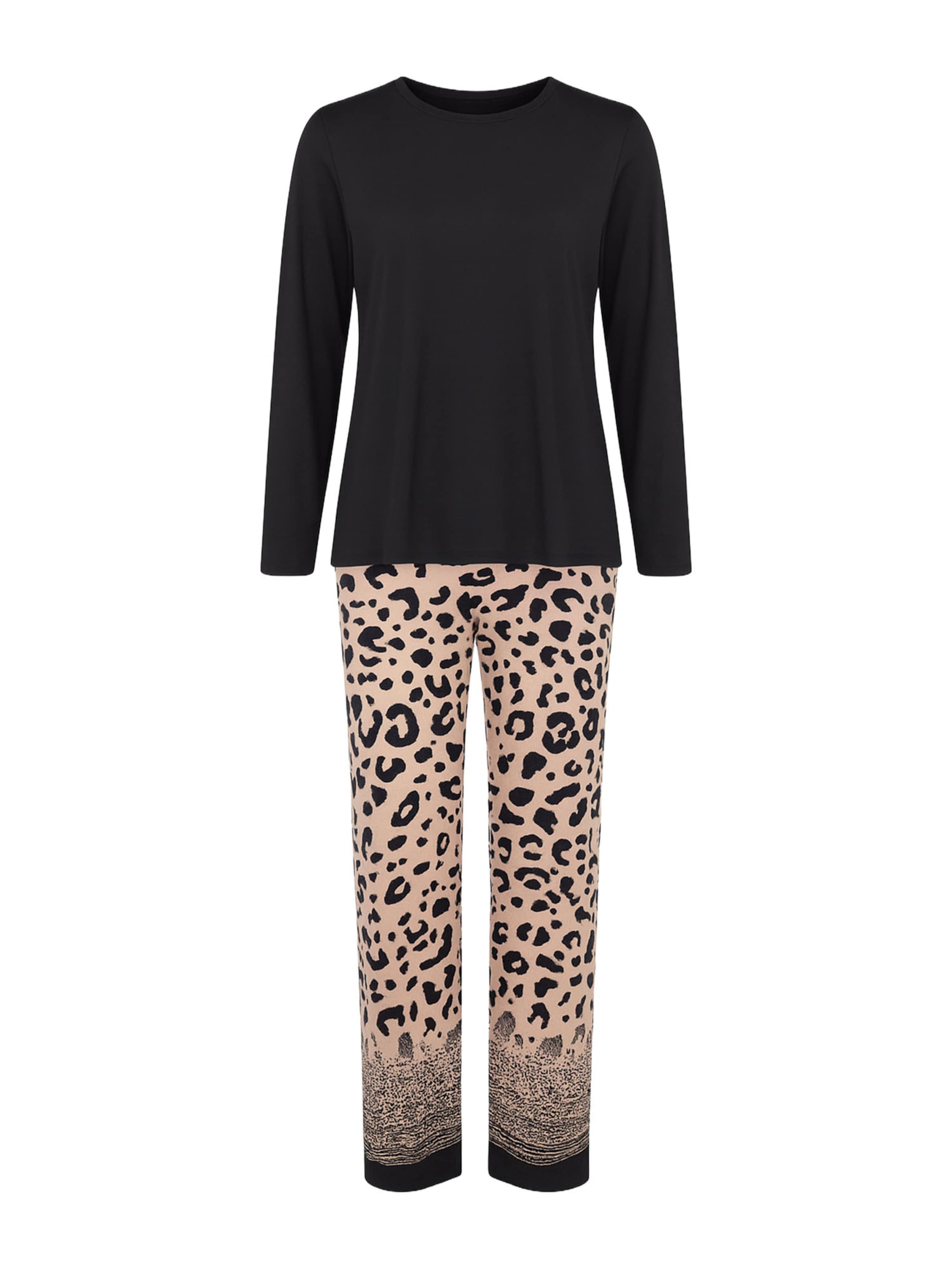 Goldenbay Pyjama 'Bergenia' in Zwart: voorkant